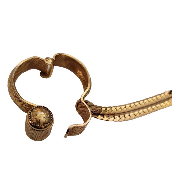 Gold Tone Vintage Ornate Ladies Glove Clip, Clamp E456 - Picture 2 of 8